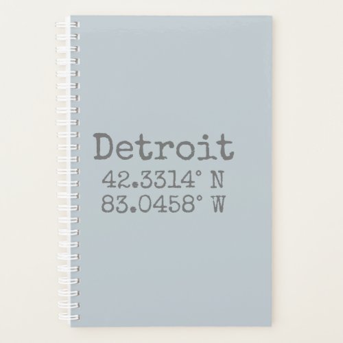 Detroit Latitude Longitude Planner