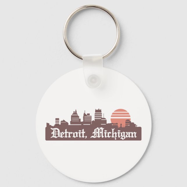 Detroit Linesky Keychain (Front)