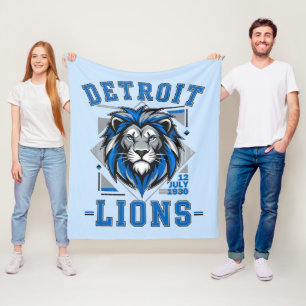 Detroit Lions football Fleece Blanket