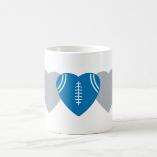 Detroit Lions Football Heart Design Coffee Mug