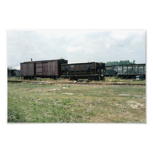 Detroit  Mackinac Boxcars Vintage Railroad Photo Print