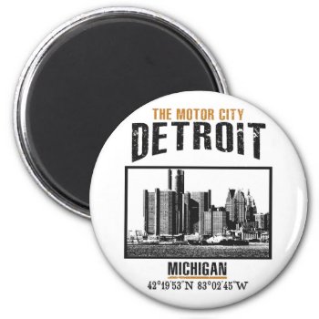 Detroit Magnet by KDRTRAVEL at Zazzle