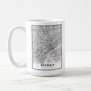 Detroit Map Coffee Mug