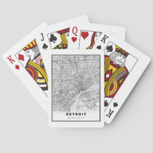 Detroit Map Poker Cards