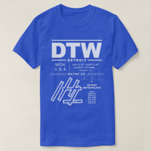 Detroit Metropolitan Wayne Co Airport DTW T-Shirt