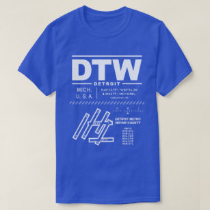 Detroit Metropolitan Wayne County Airport DTW T-Shirt