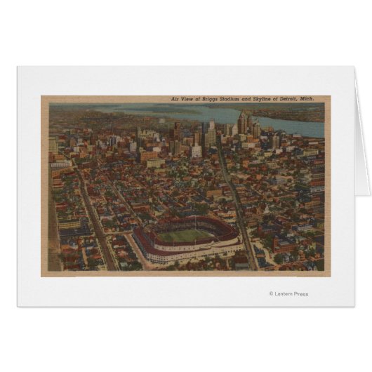 Detroit, MI - Aerial Briggs Baseball Stadium (Front Horizontal)