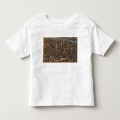 Detroit MI _ Aerial Briggs Baseball Stadium Toddler T_shirt