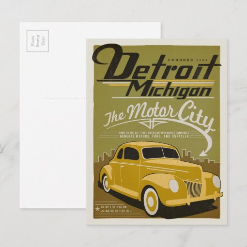 Detroit Mi Postcard Zazzle