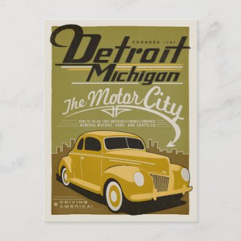 Detroit  Mi Postcard by AndersonDesignGroup at Zazzle