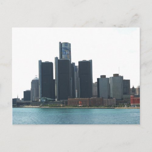 Detroit MI skyline Postcard