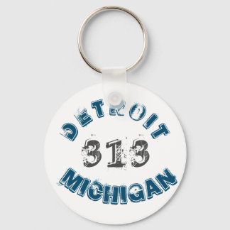 Detroit Michigan Area Code Keychain