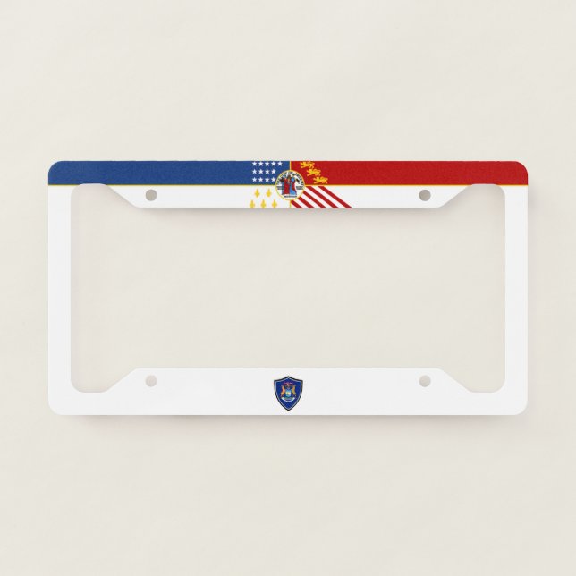 Detroit (Michigan) city flag   License Plate Frame (Front)