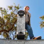 Detroit, Michigan City Map Skateboard<br><div class="desc">A unique map of the beautiful city of Detroit,  Michigan.  This skateboard features a street map of the city inside a black border on the top and bottom.  A fun way to represent the city you love and reside in!</div>