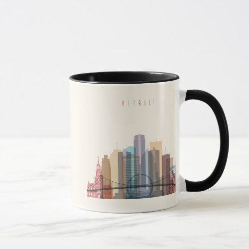 Detroit Michigan  City Skyline Mug