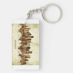 Detroit Michigan Cityscape Keychain
