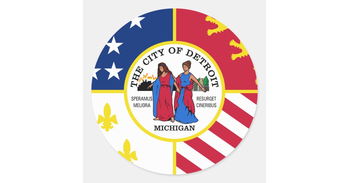 Detroit Native Sticker Detroit, Michigan Classic Round Sticker | Zazzle