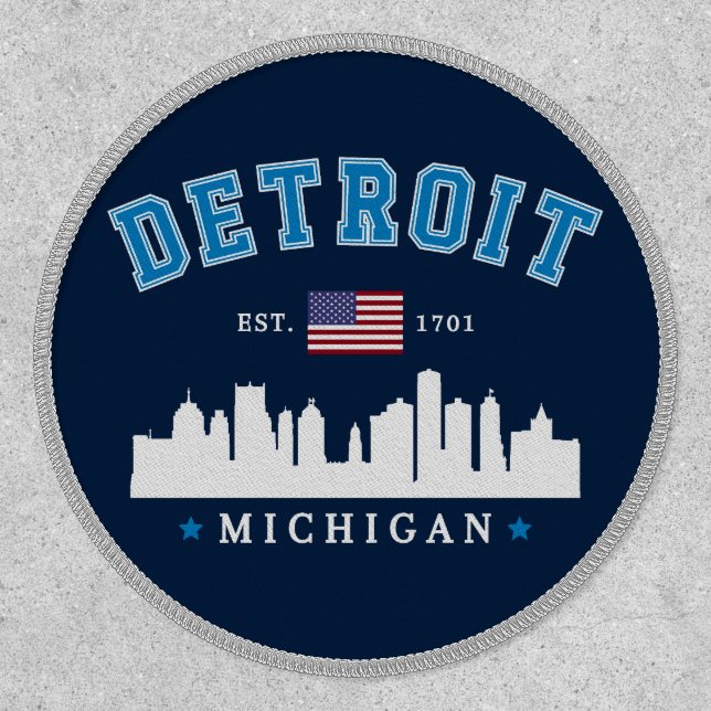 Detroit Michigan Est. 1701 Travel Patch (Front)