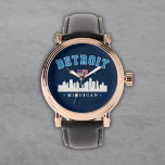 Detroit Michigan Est. 1,701 Funny Watch<br><div class="desc">Vintage design in Honor of the Beautiful American City of Detroit. Detroit is the largest city in the central western state of Michigan.</div>