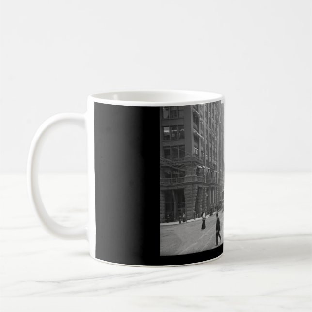 Detroit, Michigan, Griswold Street in 1907, 1900's Coffee Mug (Left)