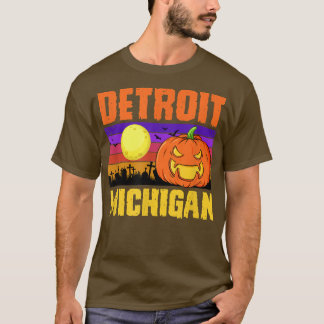 Detroit Michigan Happy Halloween Party Local City T-Shirt