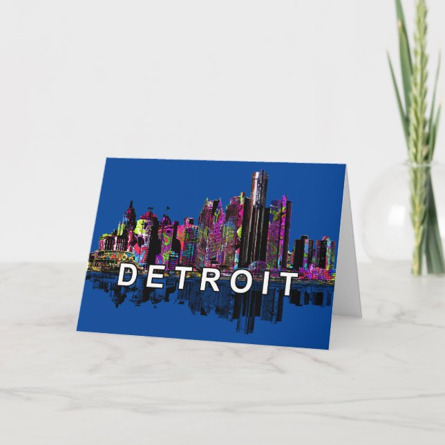 Detroit, Michigan in graffiti Card (Front)