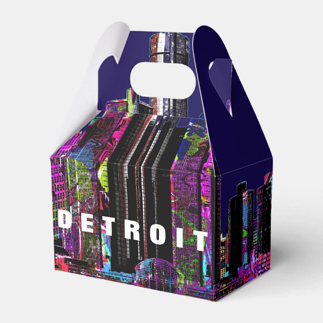 Detroit, Michigan in graffiti Favor Boxes (Front Side)