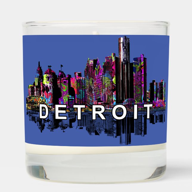 Detroit, Michigan in graffiti  Scented Candle (Right)