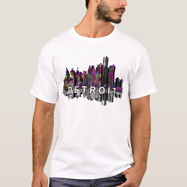 Detroit, Michigan in graffiti T-Shirt (Front)