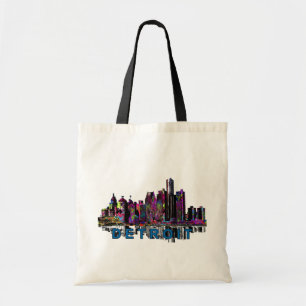 Detroit, Michigan in graffiti Tote Bag