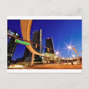 Detroit Michigan Jefferson Avenue Postcard