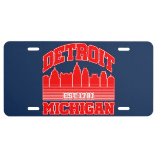 Detroit,Michigan License Plate