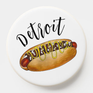 Detroit Michigan MI Coney Island Hot Dog Hotdog PopSocket