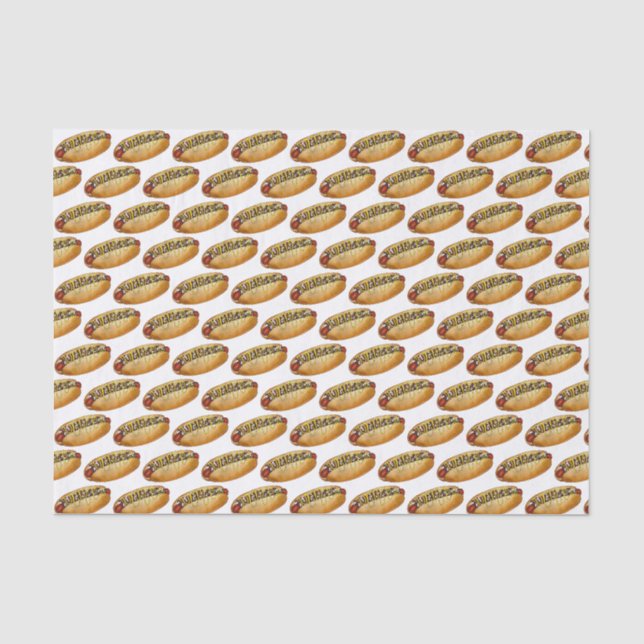 Detroit Michigan MI Coney Island Hot Dog Hotdog Tissue Paper (Front)