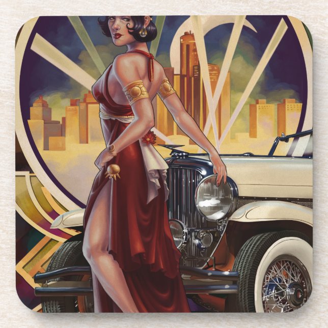 Detroit, Michigan | Motor City Beverage Coaster (Front)