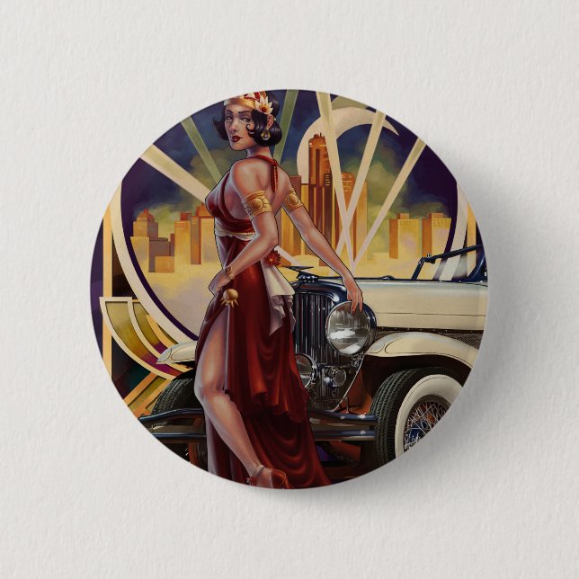 Detroit, Michigan | Motor City Button (Front)