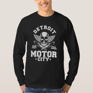 Detroit Michigan Motor City Spark Plug Wings Ride T-Shirt