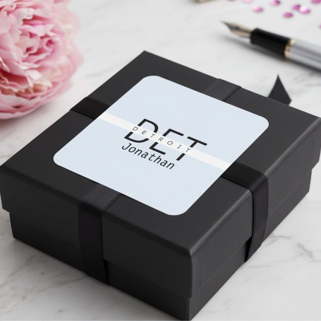 Detroit Michigan Personalized Sticker (Detroit Michigan Personalized Sticker)