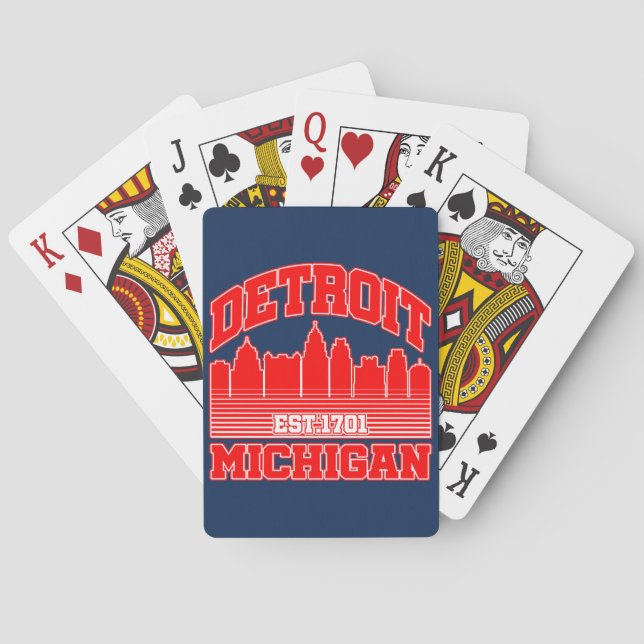Detroit,Michigan Poker Cards (Back)