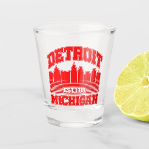 DetroitMichigan Shot Glass