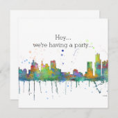 DETROIT, MICHIGAN SKYLINE (Front/Back)