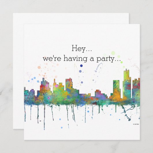 DETROIT, MICHIGAN SKYLINE (Front/Back)