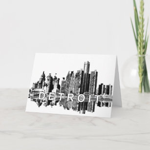 Detroit, Michigan skyline Card