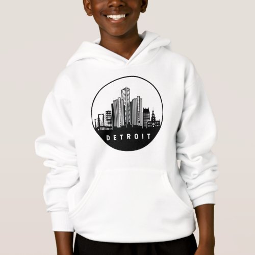 Detroit Michigan Skyline Hoodie
