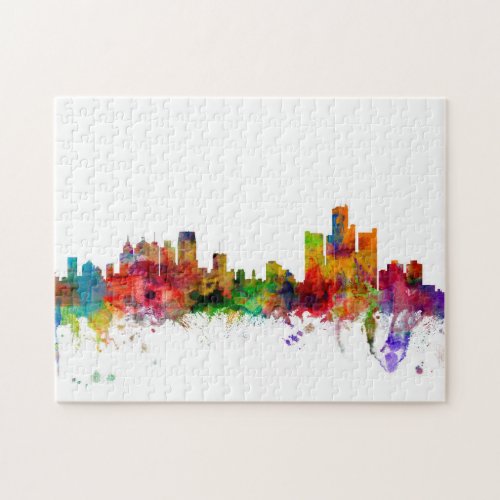 Detroit Michigan Skyline Jigsaw Puzzle