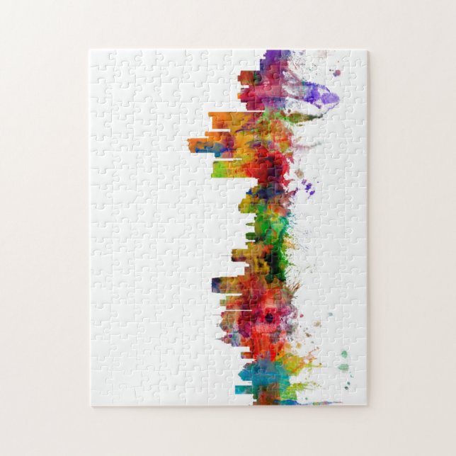 Detroit Michigan Skyline Jigsaw Puzzle (Vertical)