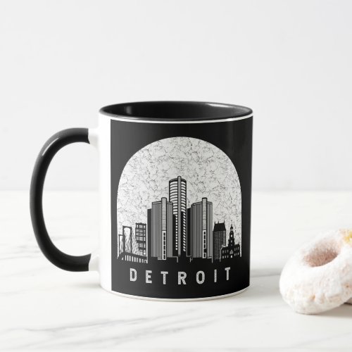 Detroit Michigan Skyline Mug