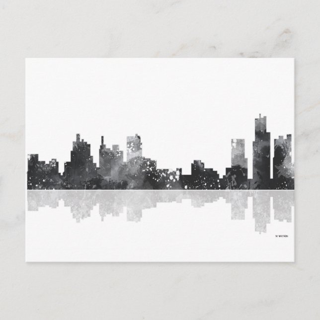 DETROIT, MICHIGAN SKYLINE POSTCARD (Front)