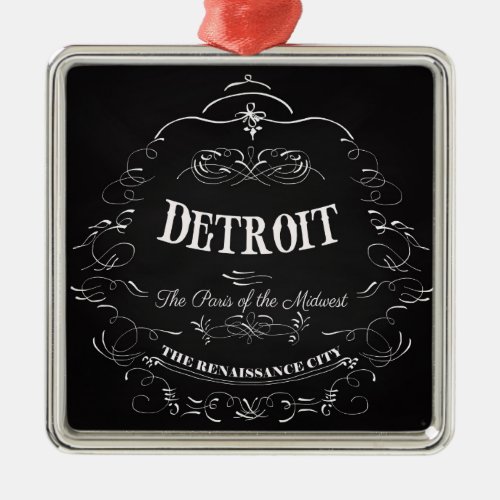 Detroit Michigan _ The Paris of the Midwest Metal Ornament