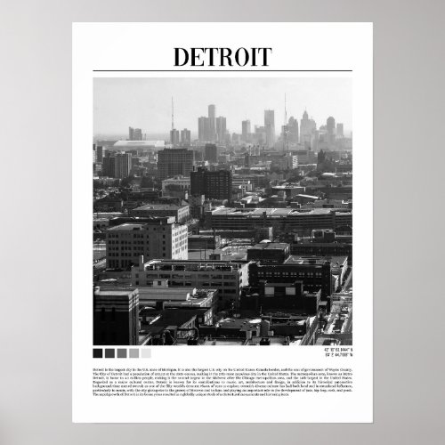 Detroit _ Michigan United State Poster